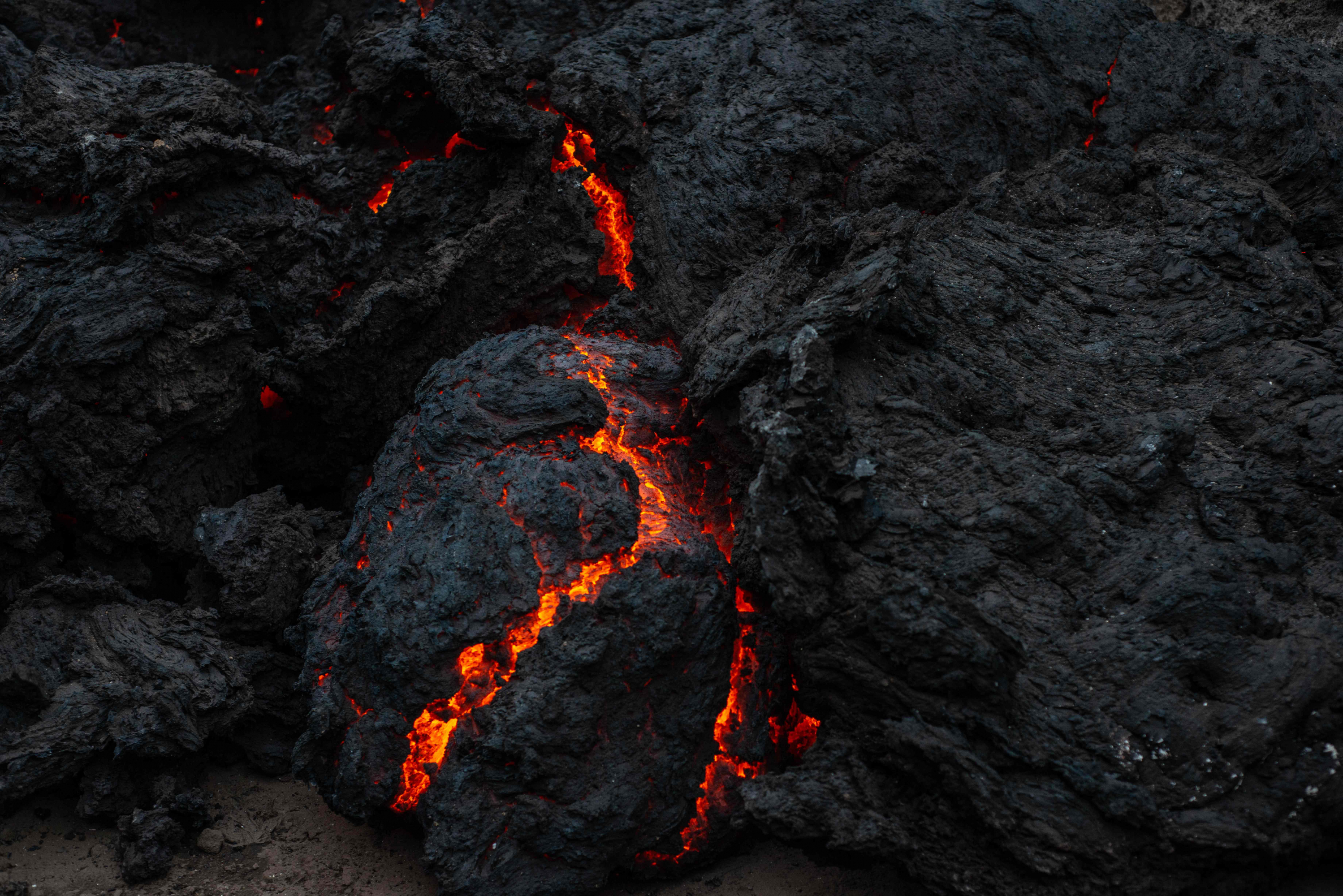 La lava del volcán Nyiragongo. Foto: AFP