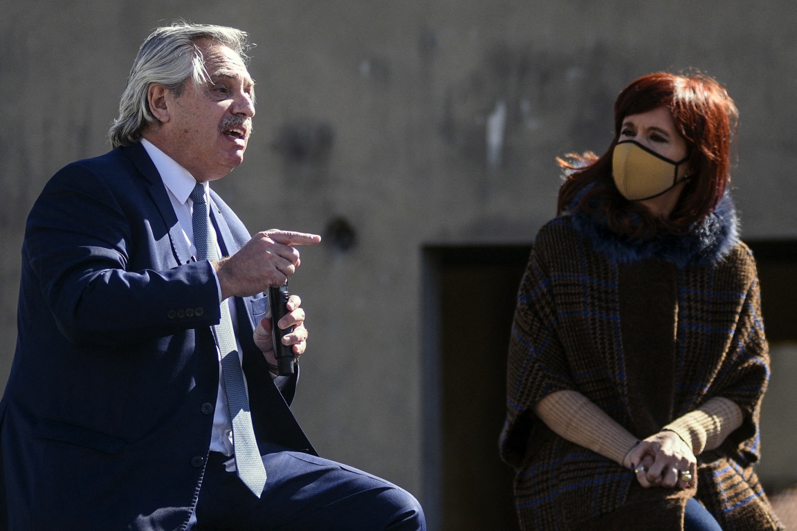 Alberto Fernández y Cristina Kirchner. Foto: AFP.