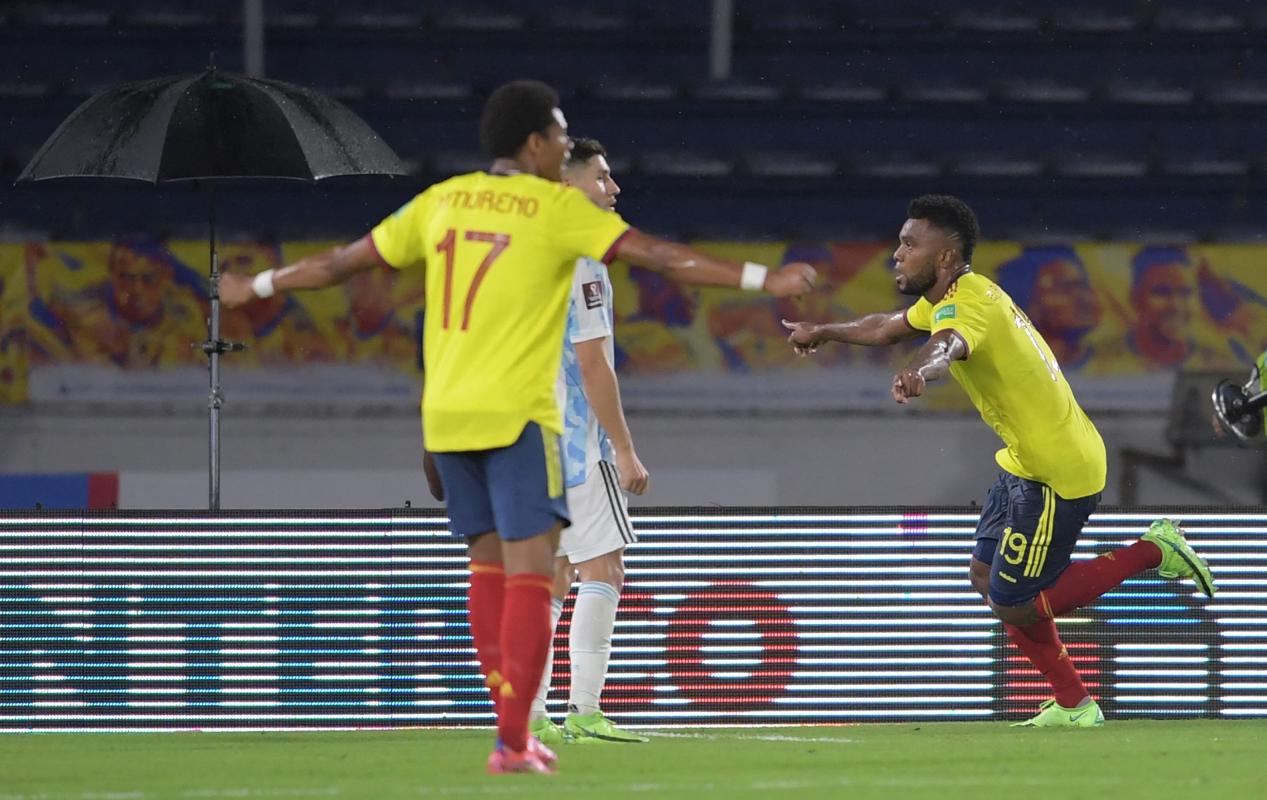 Borja anotó la paridad en la última del partido. Foto: AFP.