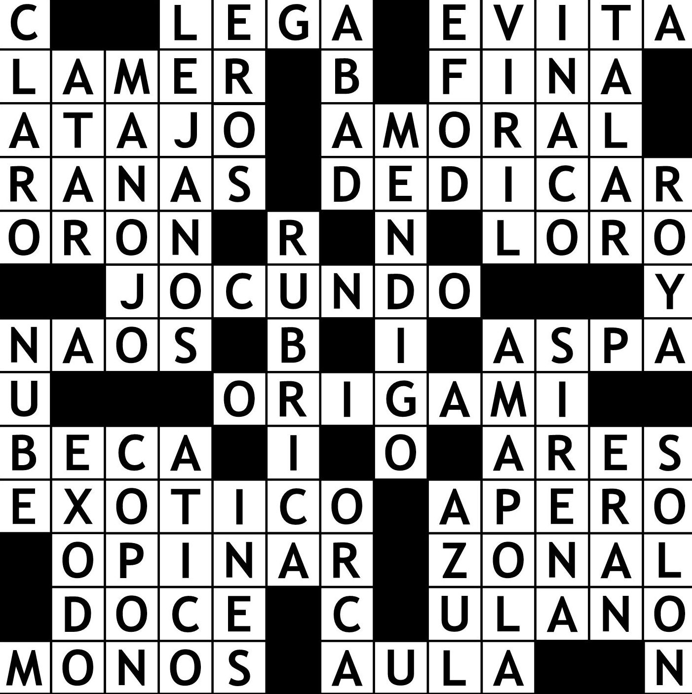 Solución Crucigrama