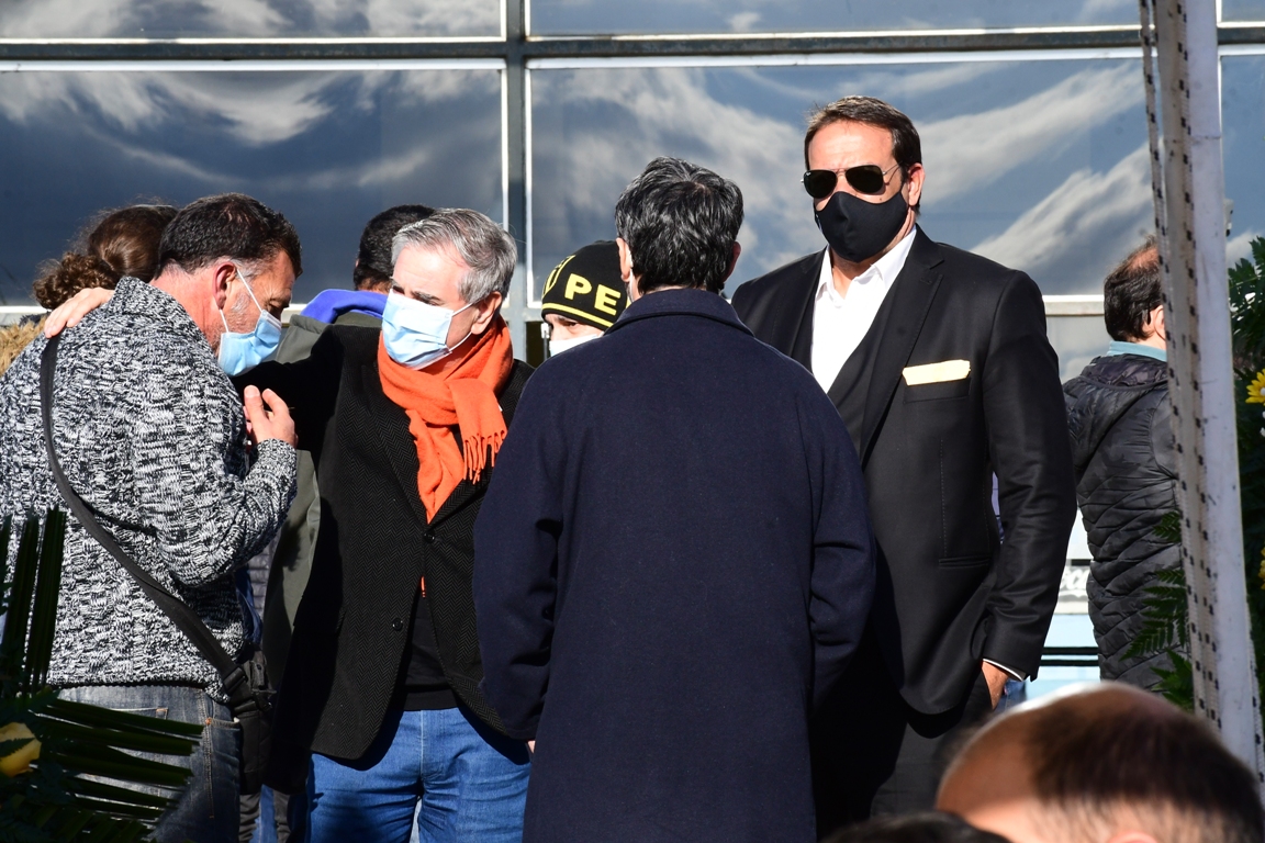 Ignacio Ruglio en el velatorio de Robert Lima. Foto: Marcelo Bonjour.