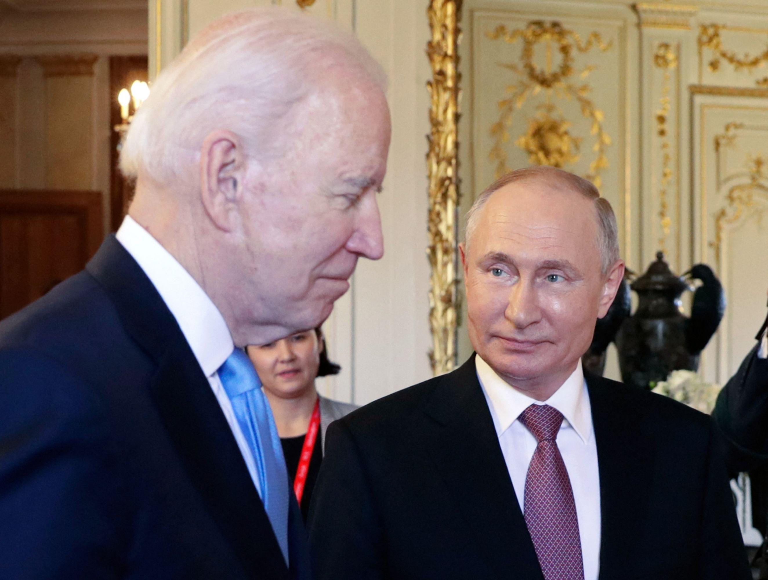 Joe Biden y Vladimir Putin. Foto. AFP.
