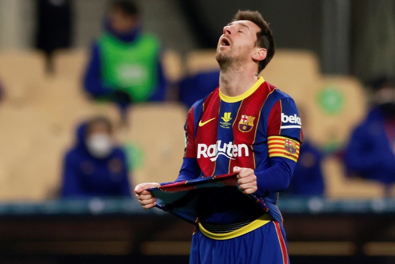Lionel Messi luciendo la camiseta de Barcelona. Foto: Reuters.
