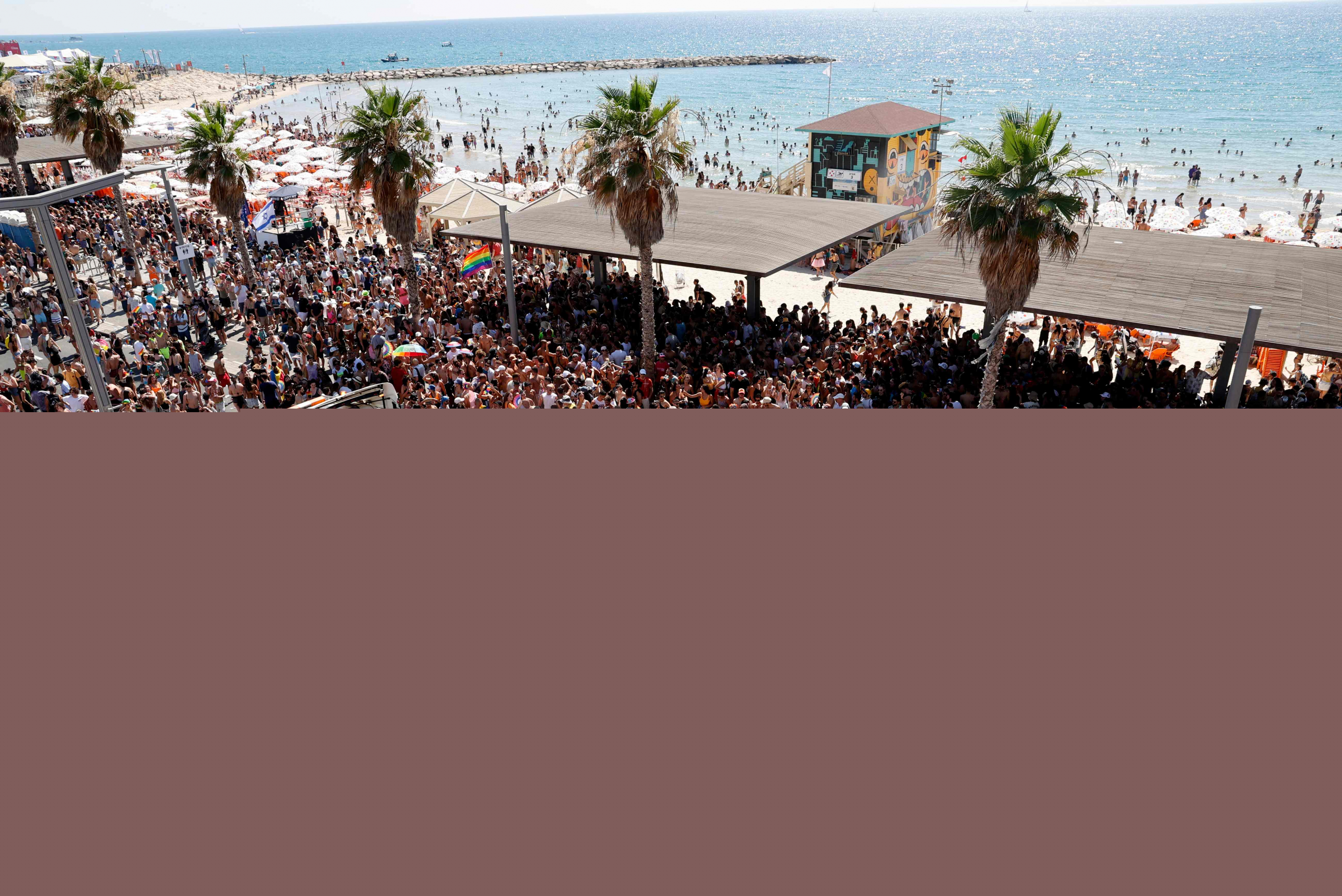Marcha masiva en Israel. Foto: AFP