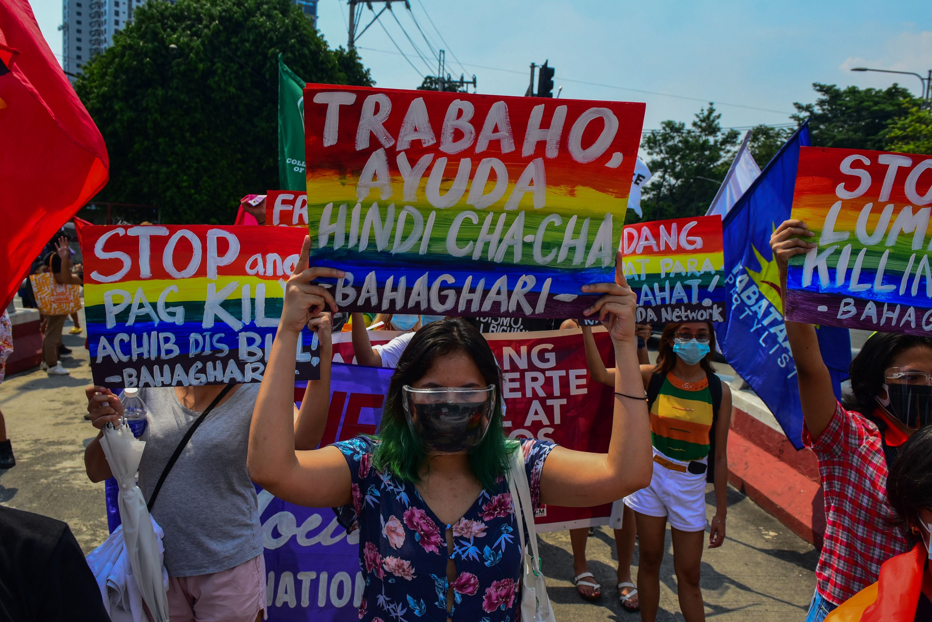 Marcha del Orgullo en Filipinas. Foto: AFP