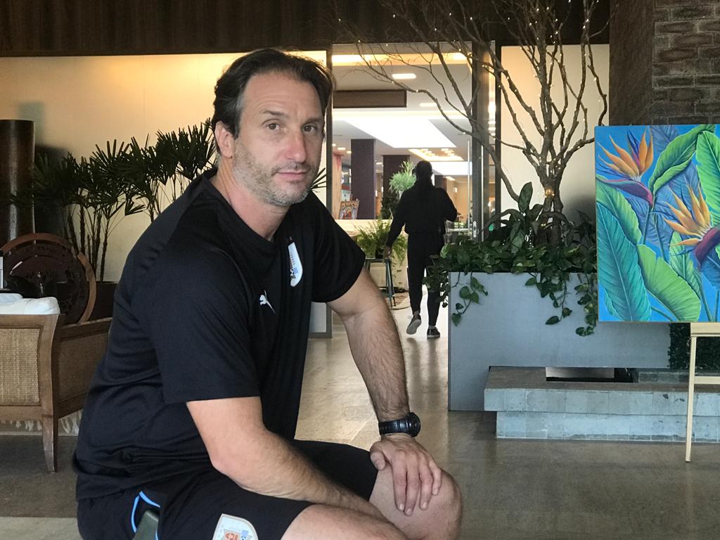 Germán Parrillo, DT de Uruguay fútbol playa. FOTO: Nicolás Pereyra.