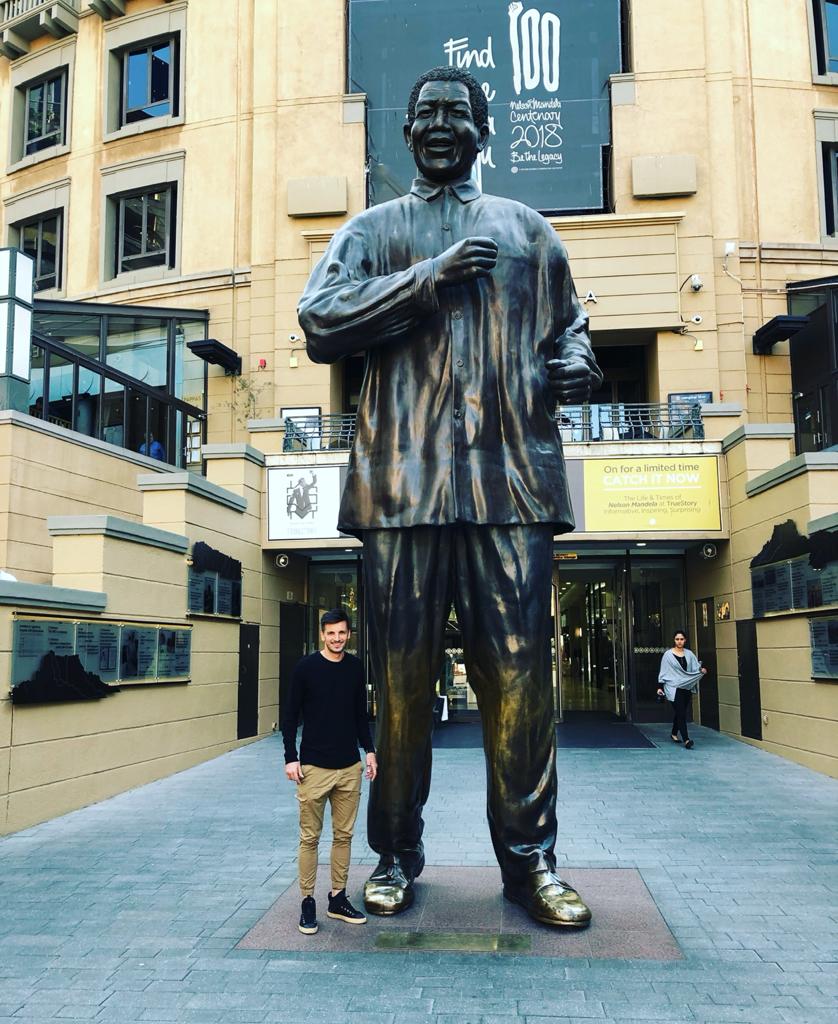Mauricio Affonso durante su estadía por Sudáfrica.