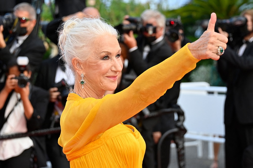 Helen Mirren en el Festival de Cannes. Foto: AFP