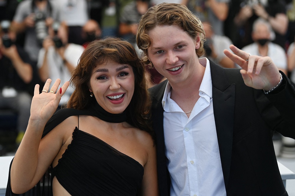 Mercedes Kilmer y Jack Kilmer en el Festival de Cannes. Foto: AFP