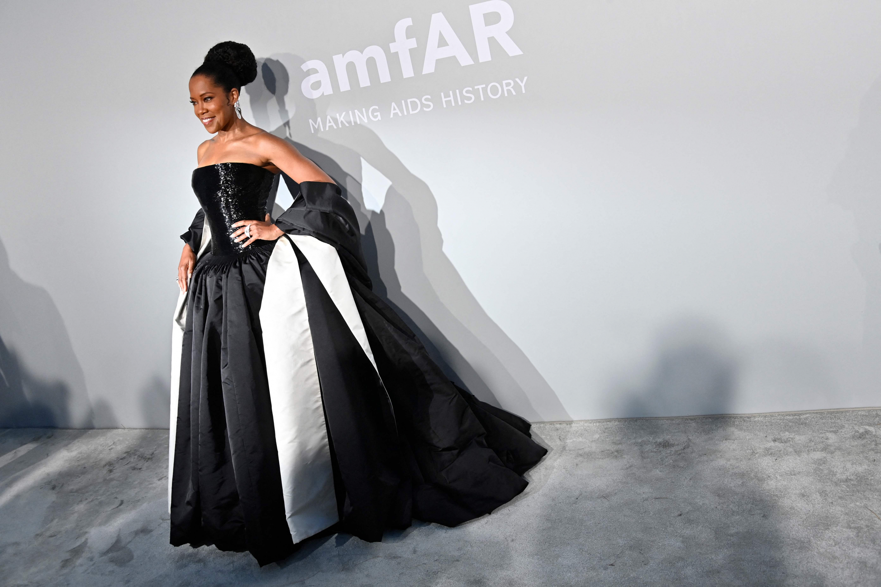 Regina King en la gala de amfAR 2021 en Cannes. Foto: AFP