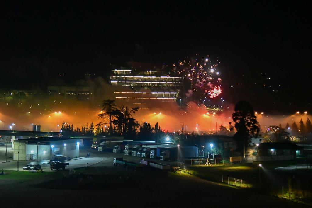 Hinchas de Peñarol cortaron Ruta 8. Foto: Estefanía Leal.
