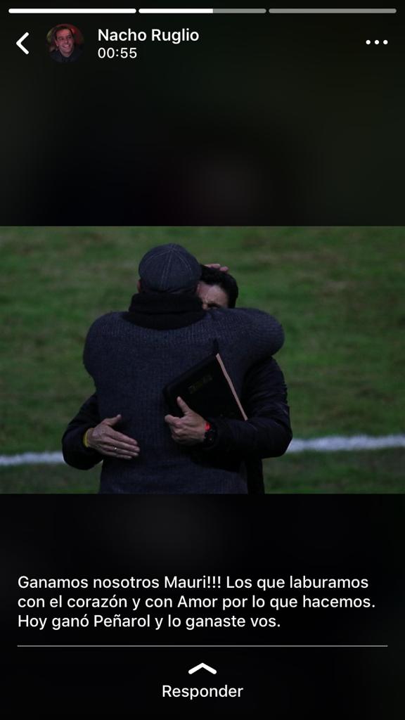 Mensaje de Ignacio Ruglio a Mauricio Larriera.