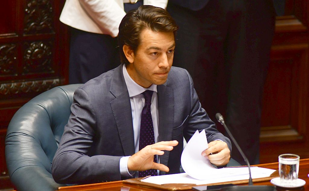 Juan Sartori en una sesión de la Cámara de Senadores. Foto: Francisco Flores (archivo)