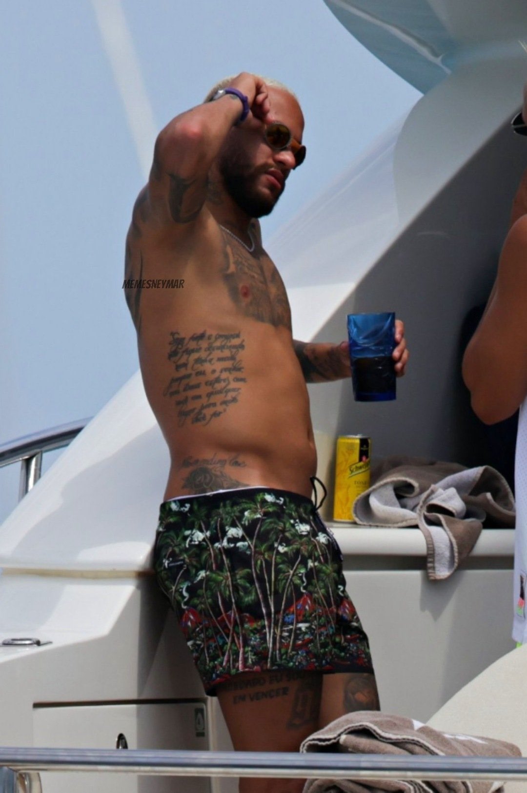 Neymar durante sus vacaciones en Ibiza.
