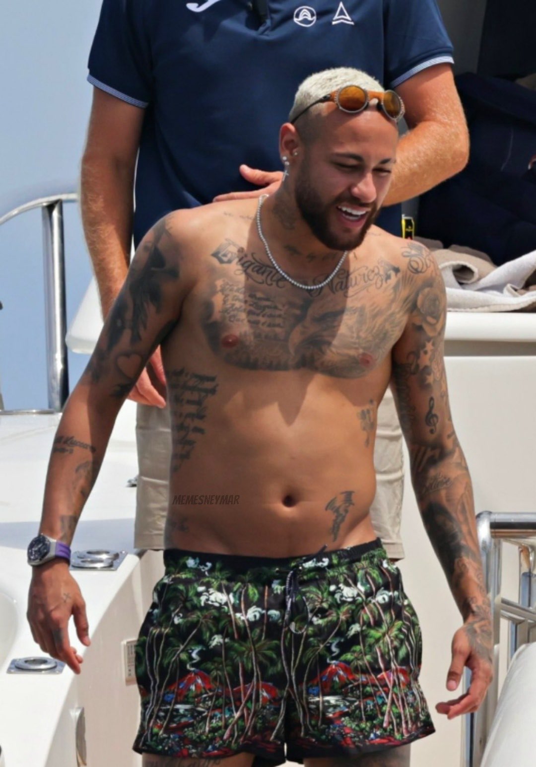 Neymar durante sus vacaciones en Ibiza.