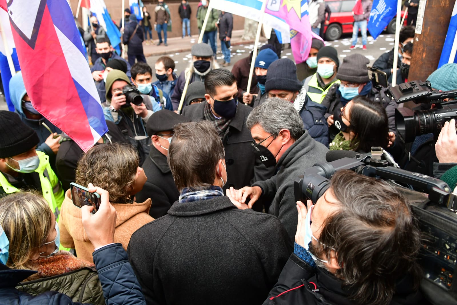 Ocupación de Edificio Ancap. Foto. Francisco Flores