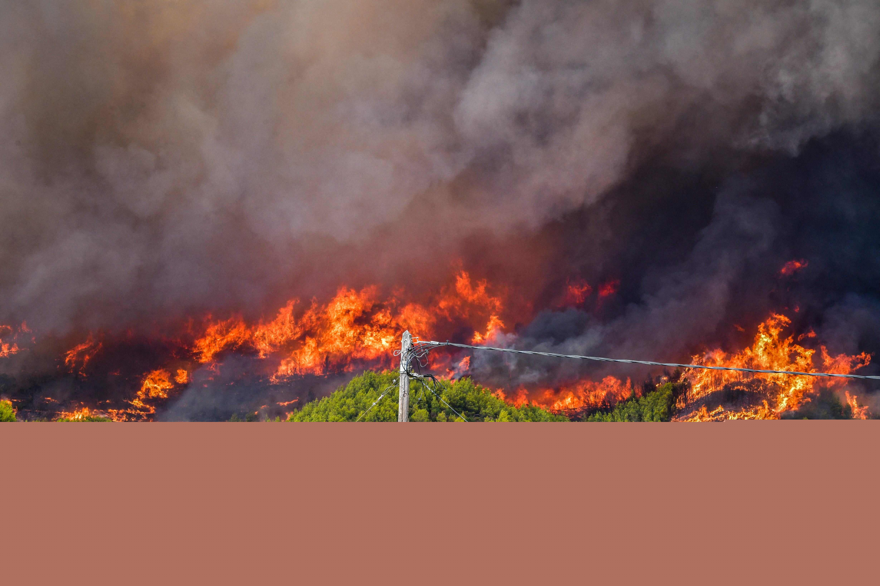 Incendios en Grecia. Foto: AFP