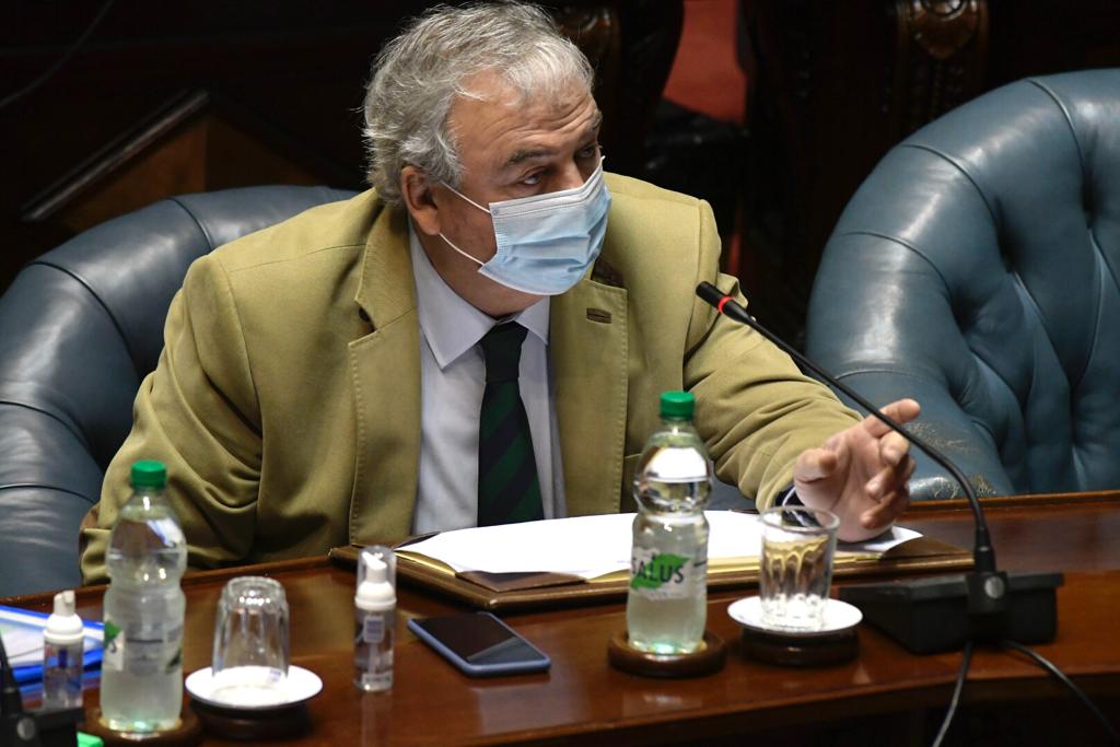 Luis Alberto Heber en interpelación en Senado. Foto: Leonardo Mainé