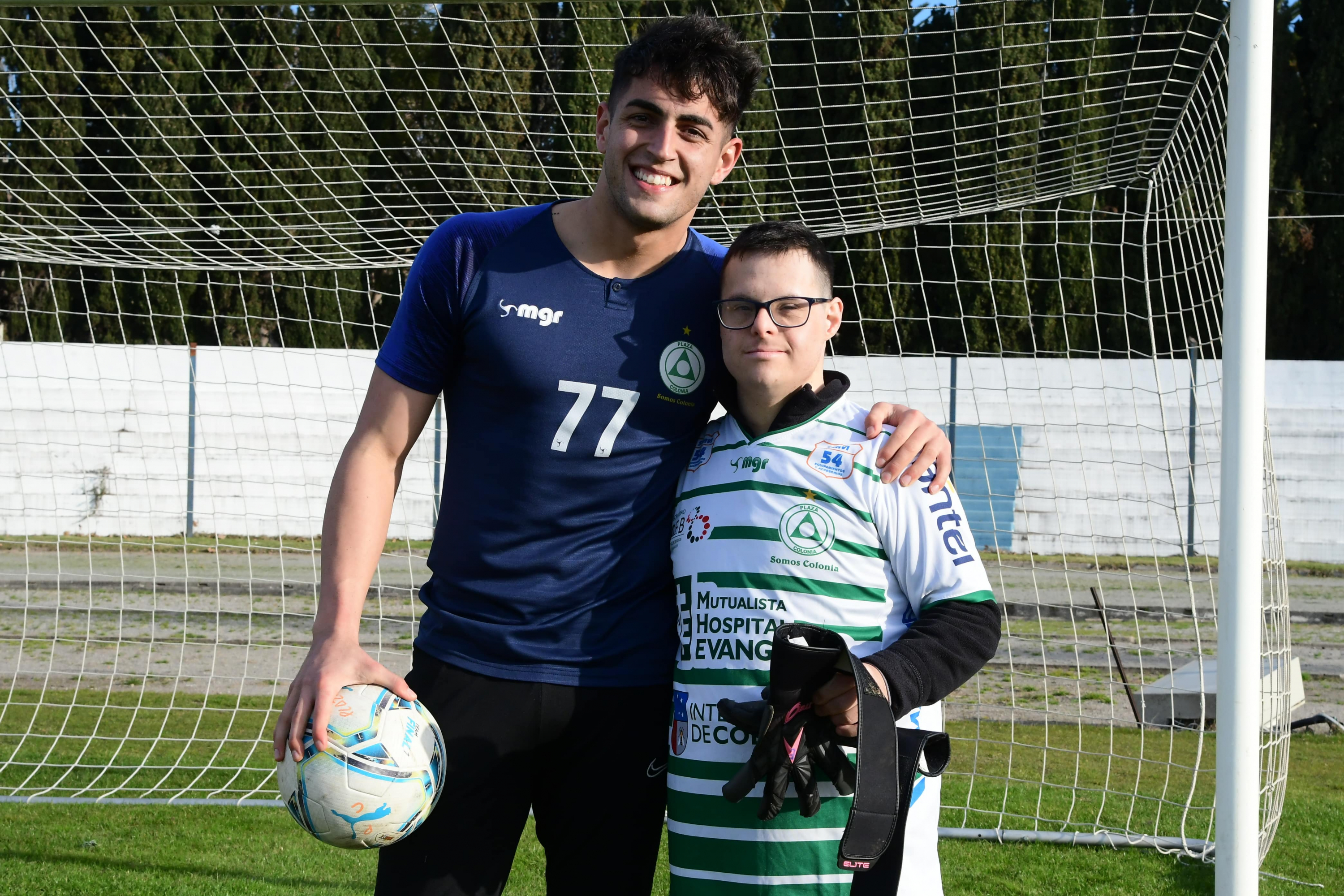 Lucas en su encuentro con Santiago Mele. Foto: Estefanía Leal.
