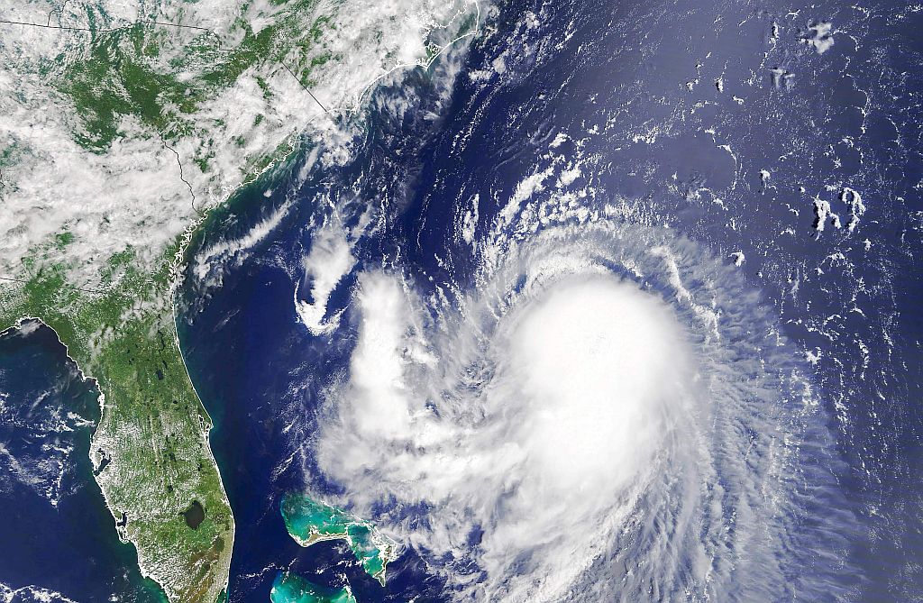 Vista del avance de la tormenta Henri. Foto: AFP