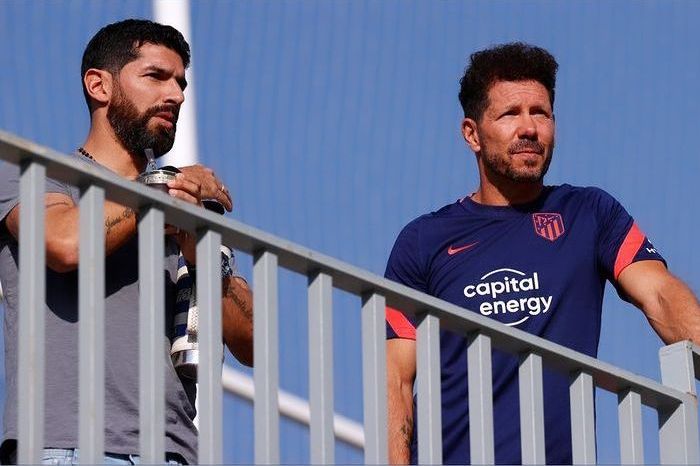 Sebastián Abreu y Diego Simeone. Foto: Instagram Diego Simeone.