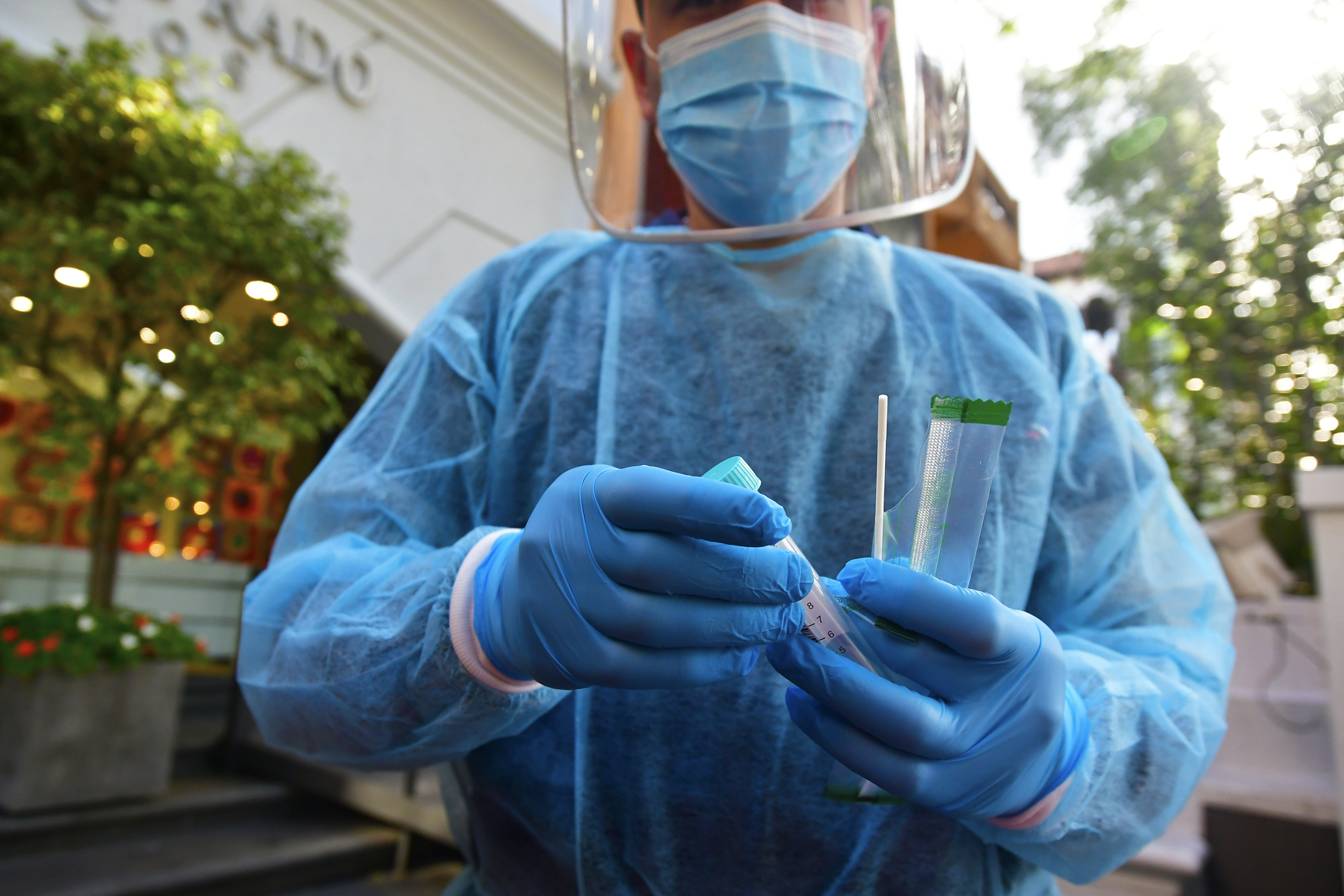 hisopado covid. Foto: Fernando Ponzetto