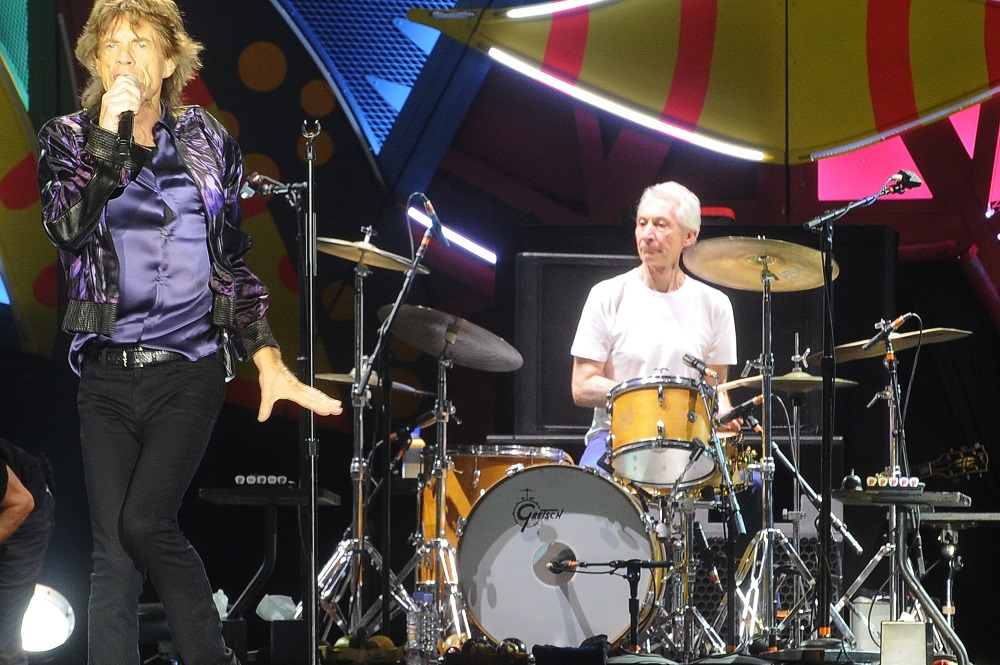 Mick Jagger y Charlie Watts en Uruguay. Foto: Nicolás Pereyra