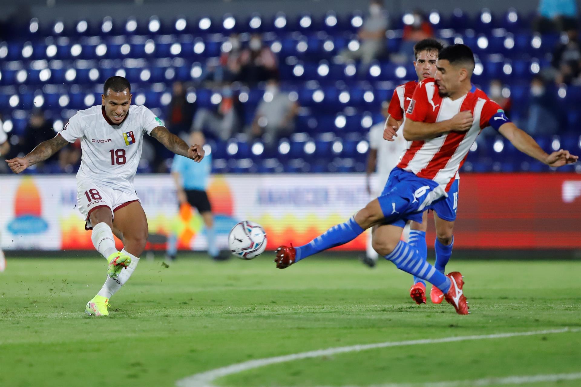 Paraguay vs. Venezuela por las Eliminatorias de Catar 2022. Foto: EFE.