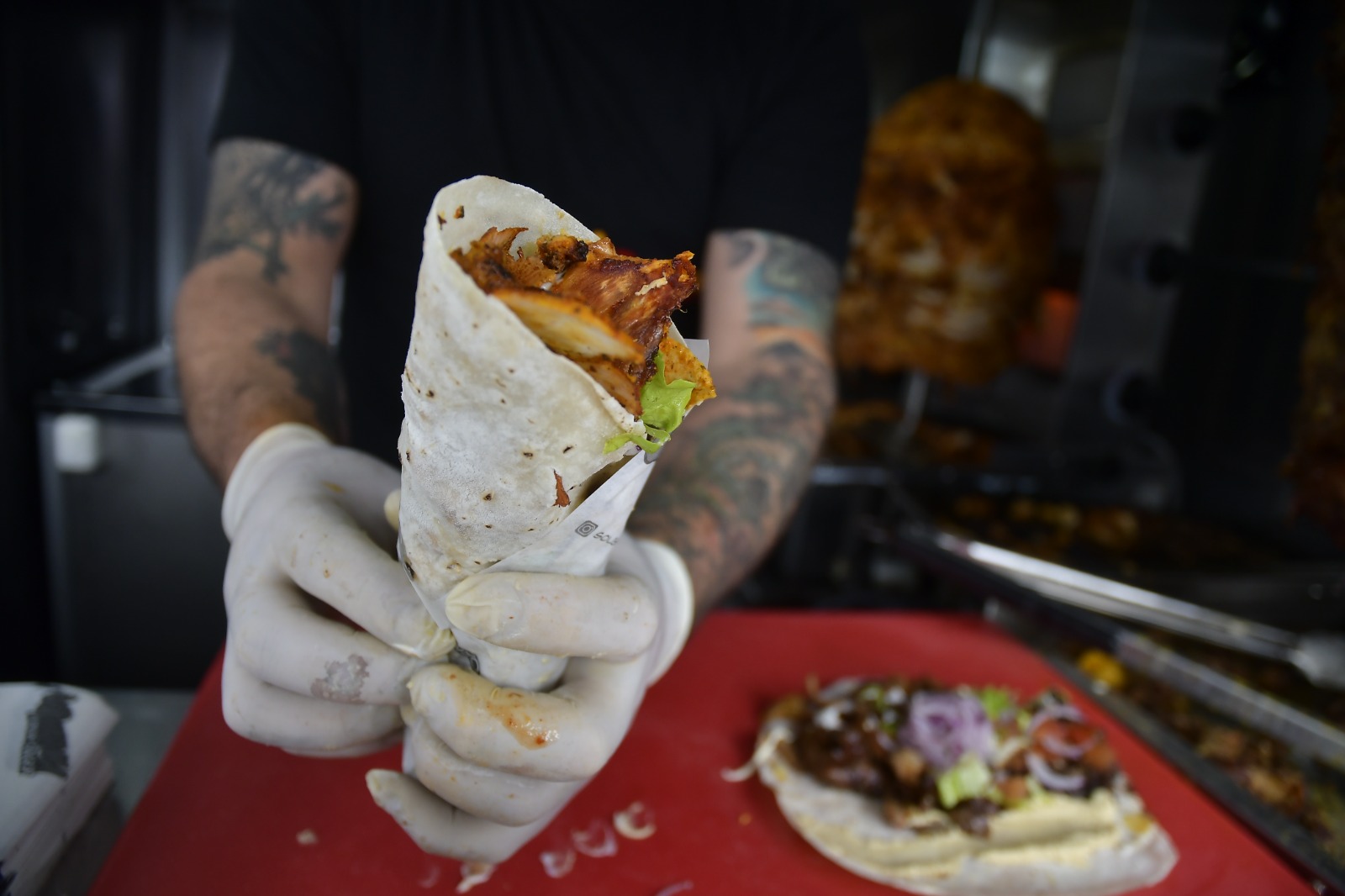 Shawarma en la Expo Prado 2021. Foto: Juan Manuel Ramos