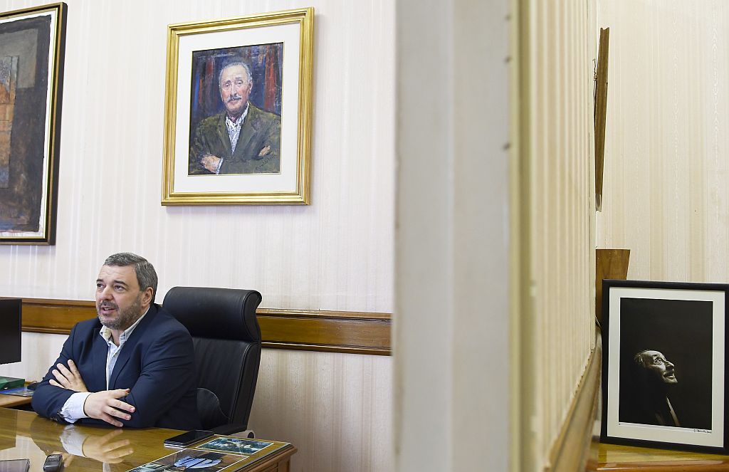 El senador del FA, Mario Bergara, en entrevista con El País. Foto: Leonardo Mainé