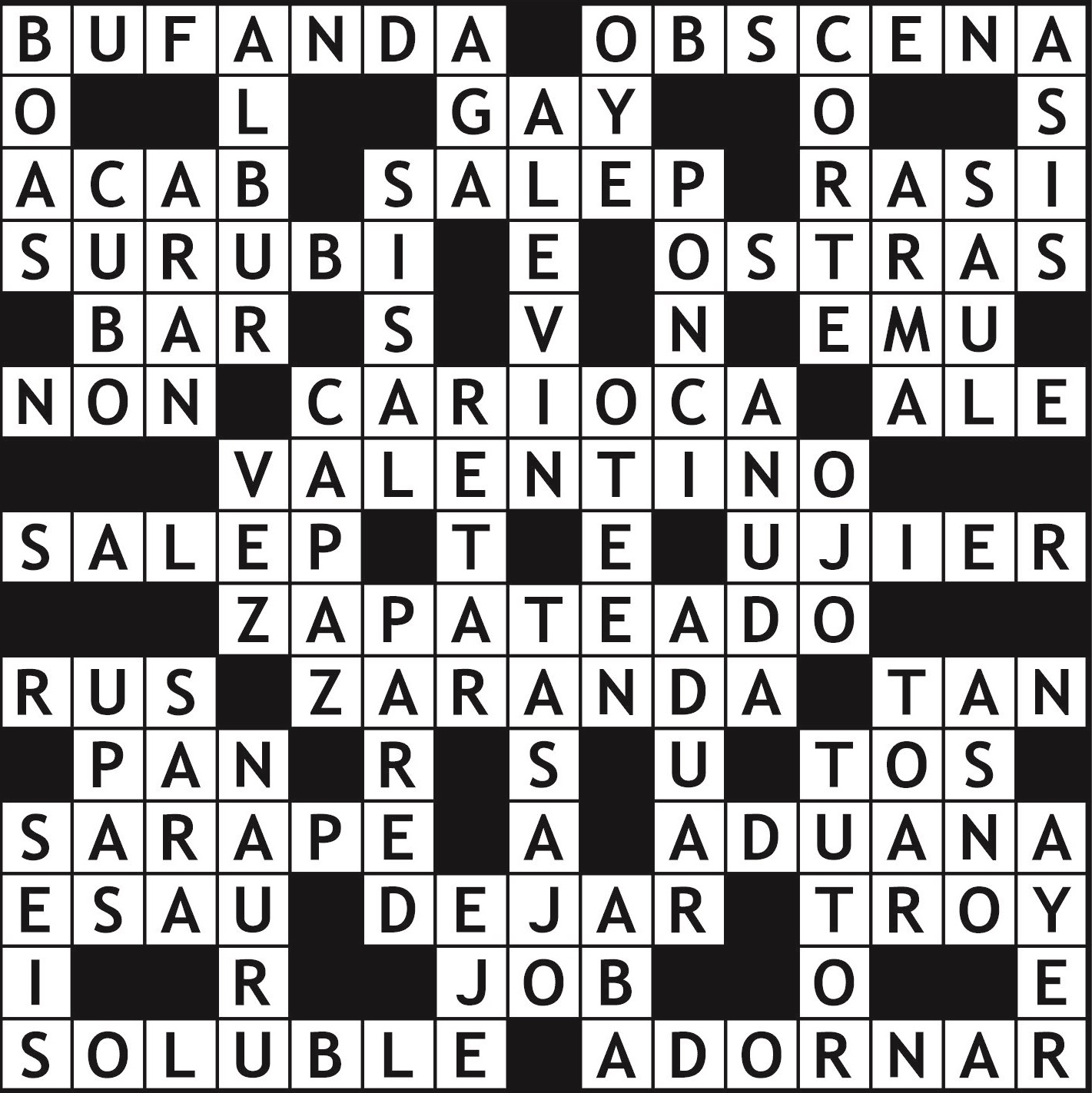 Solución del juego anterior.