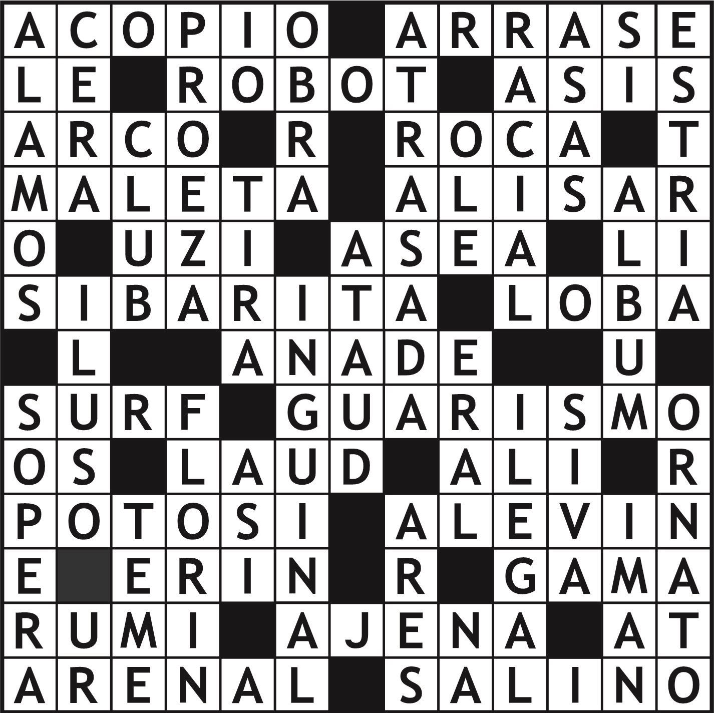 Solución del juego anterior.