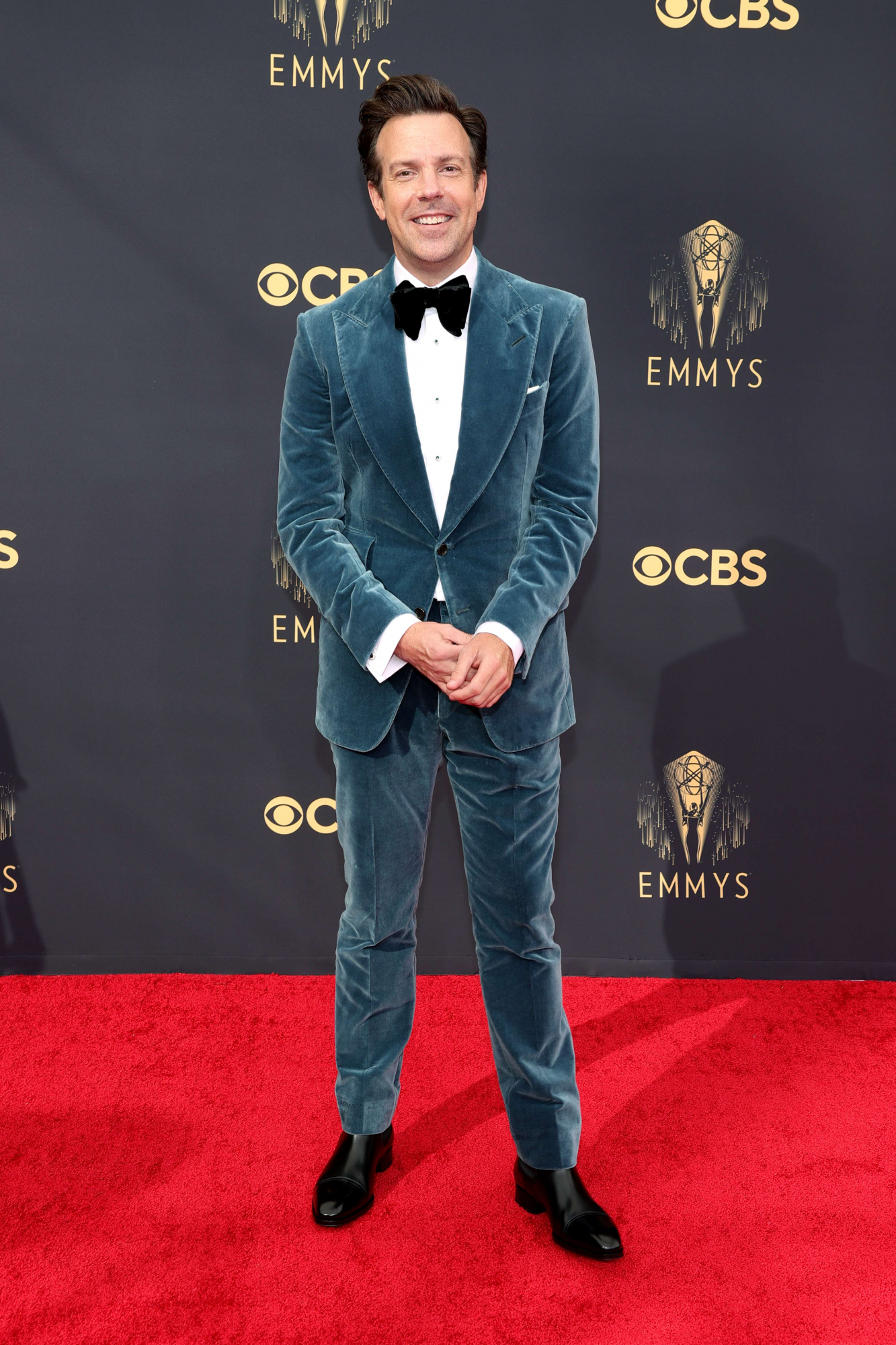 Jason Sudeikis en los premios Emmy 2021. Foto: AFP