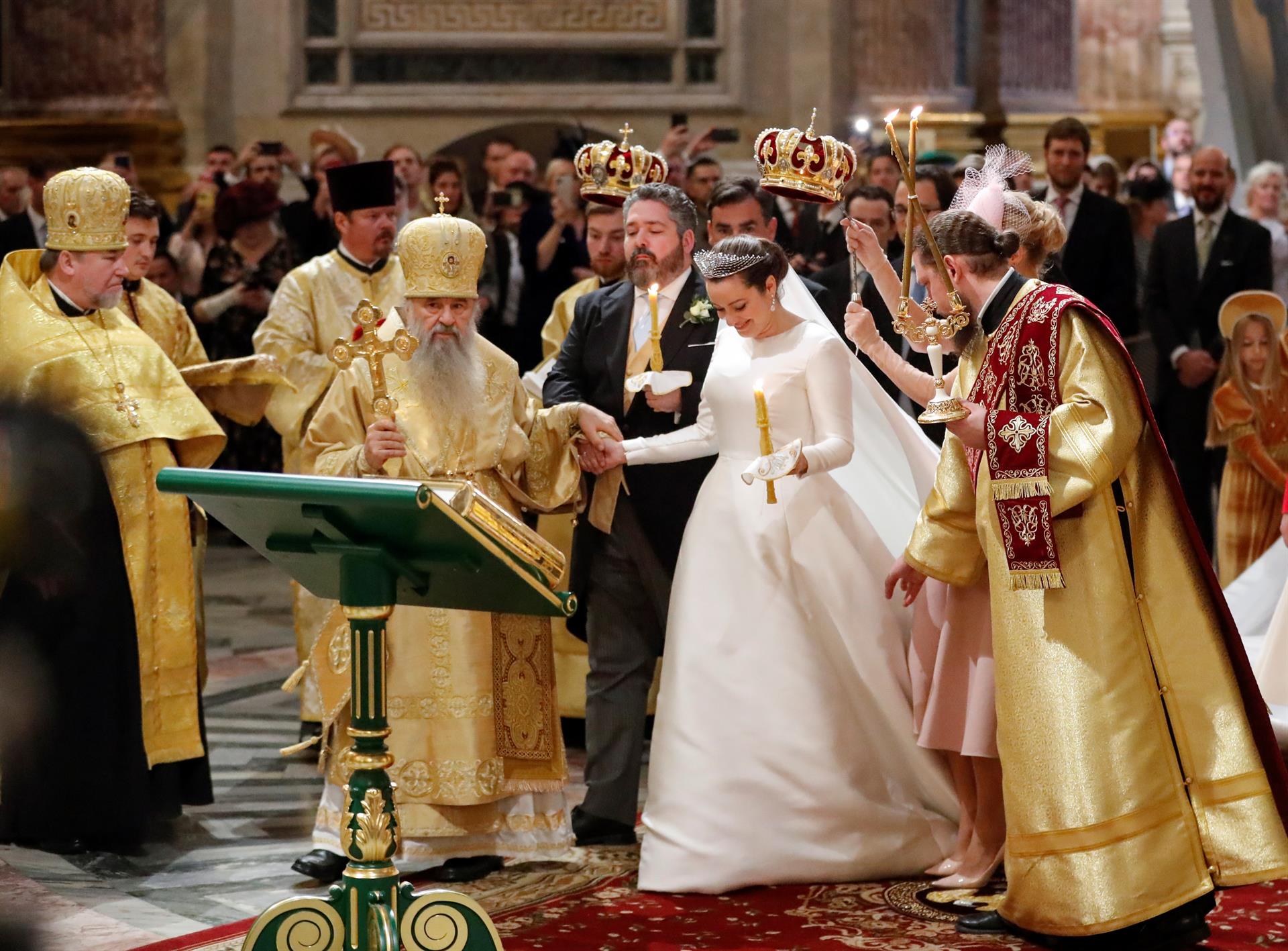 La boda de Jorge de Rusia y Rebecca Bettarini. Foto: EFE