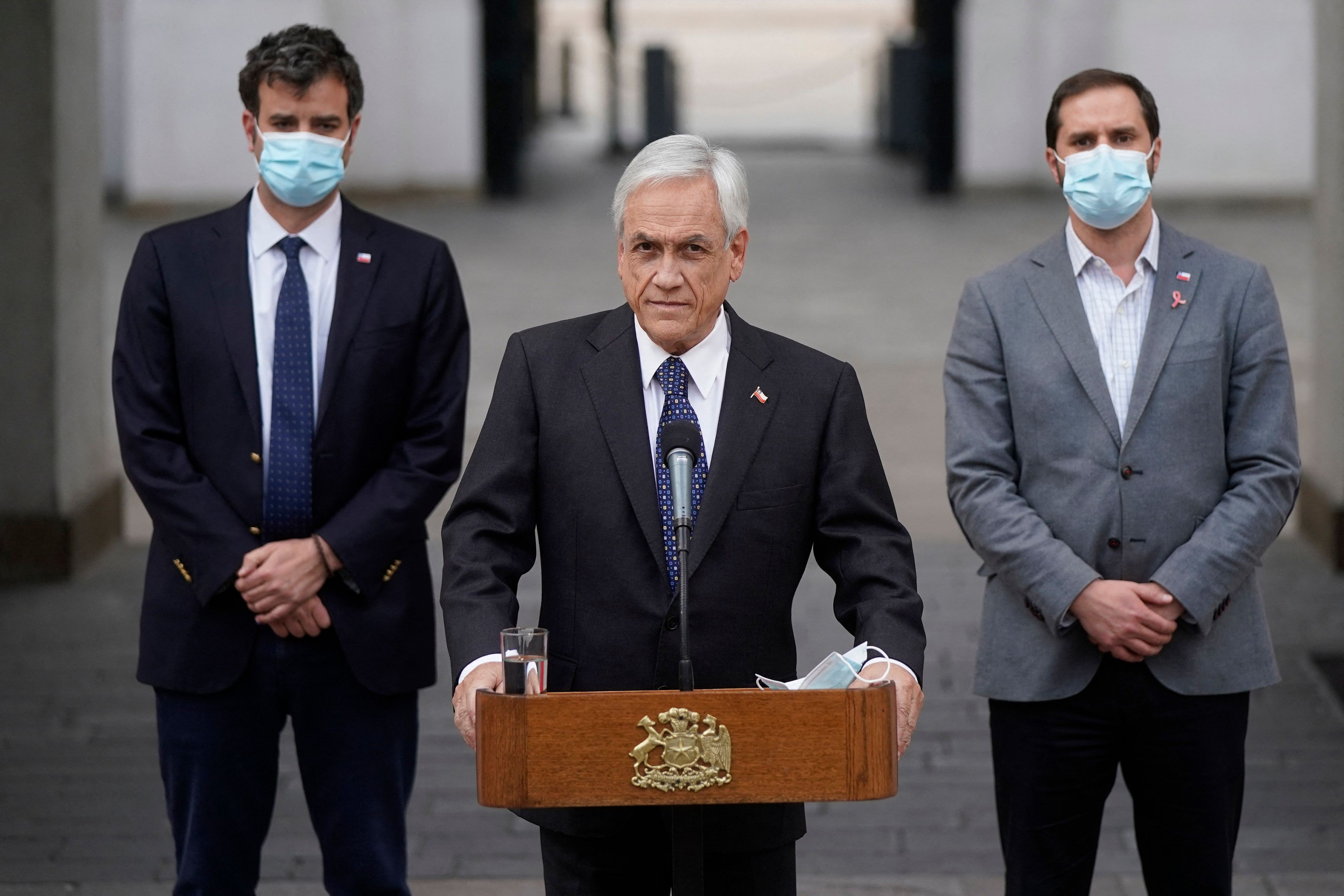Sebastián Piñera dio un mensaje a la población. Foto: AFP