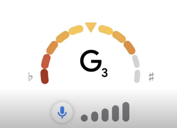 Afinador de Google. Foto: Captura Youtube