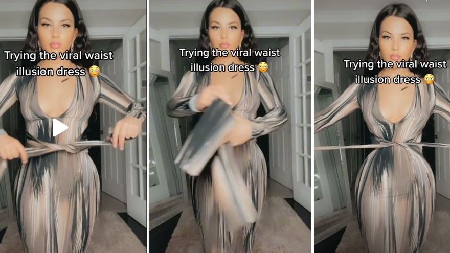 vestido ilusión óptica