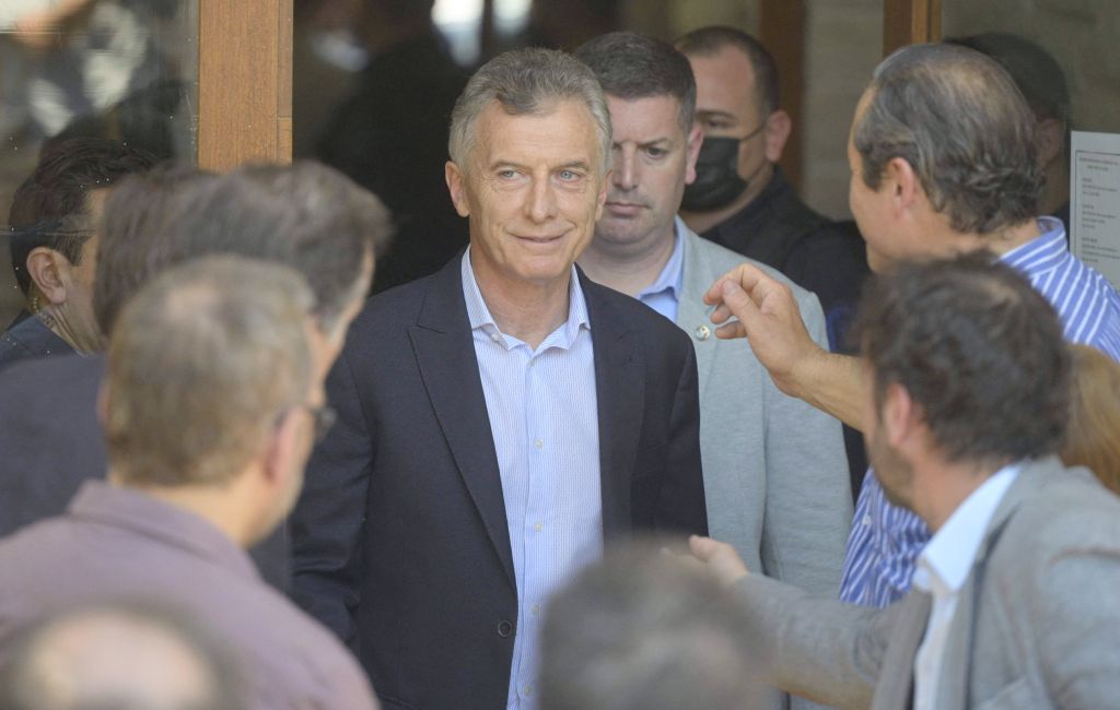 Mauricio Macri luego de su declaración ante la Justicia. Foto: AFP