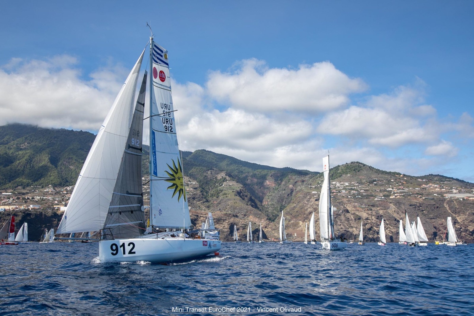 Federico Waksman en Mini Transat. Foto: Vicent Olivaud
