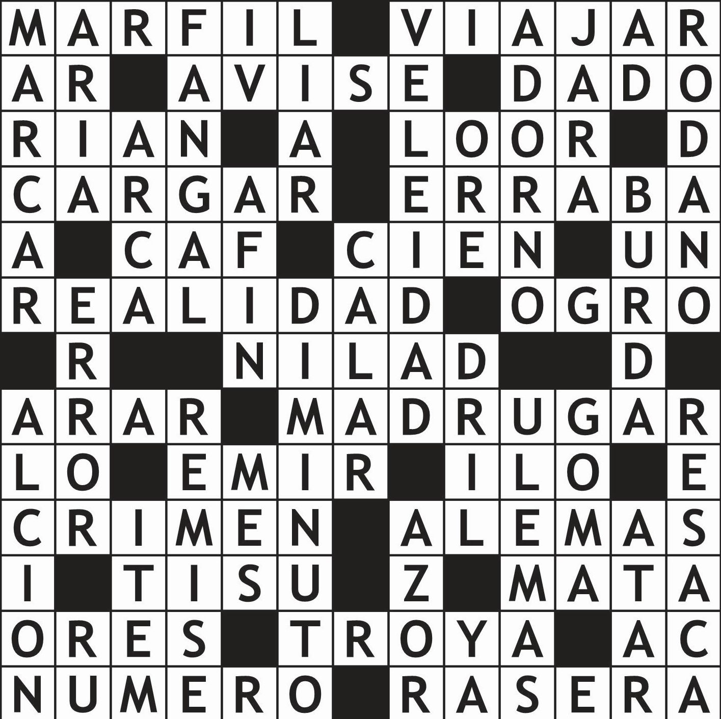 Solución Crucigrama