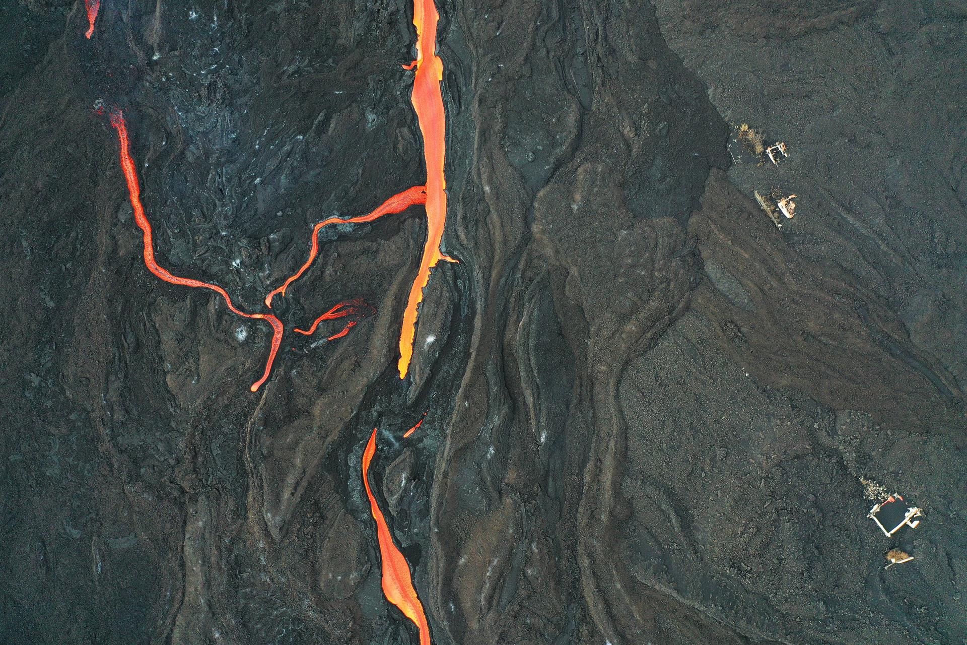 Lava del volcán Cumbre Vieja. Foto: Efe