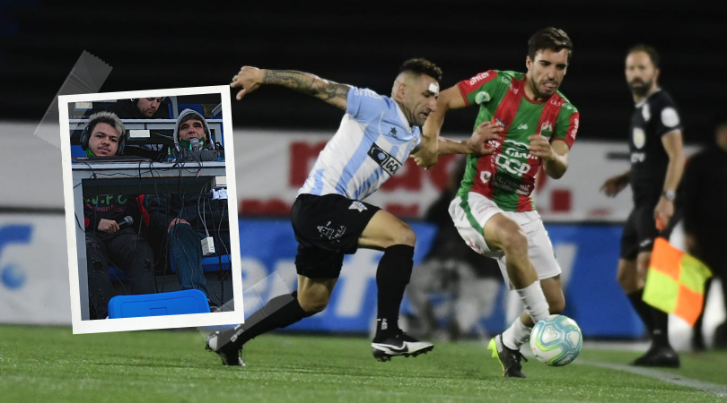 El apasionado y viral relato de La Voz de Rampla en el clásico ante Cerro. Fotos: Rampla Juniors y El País