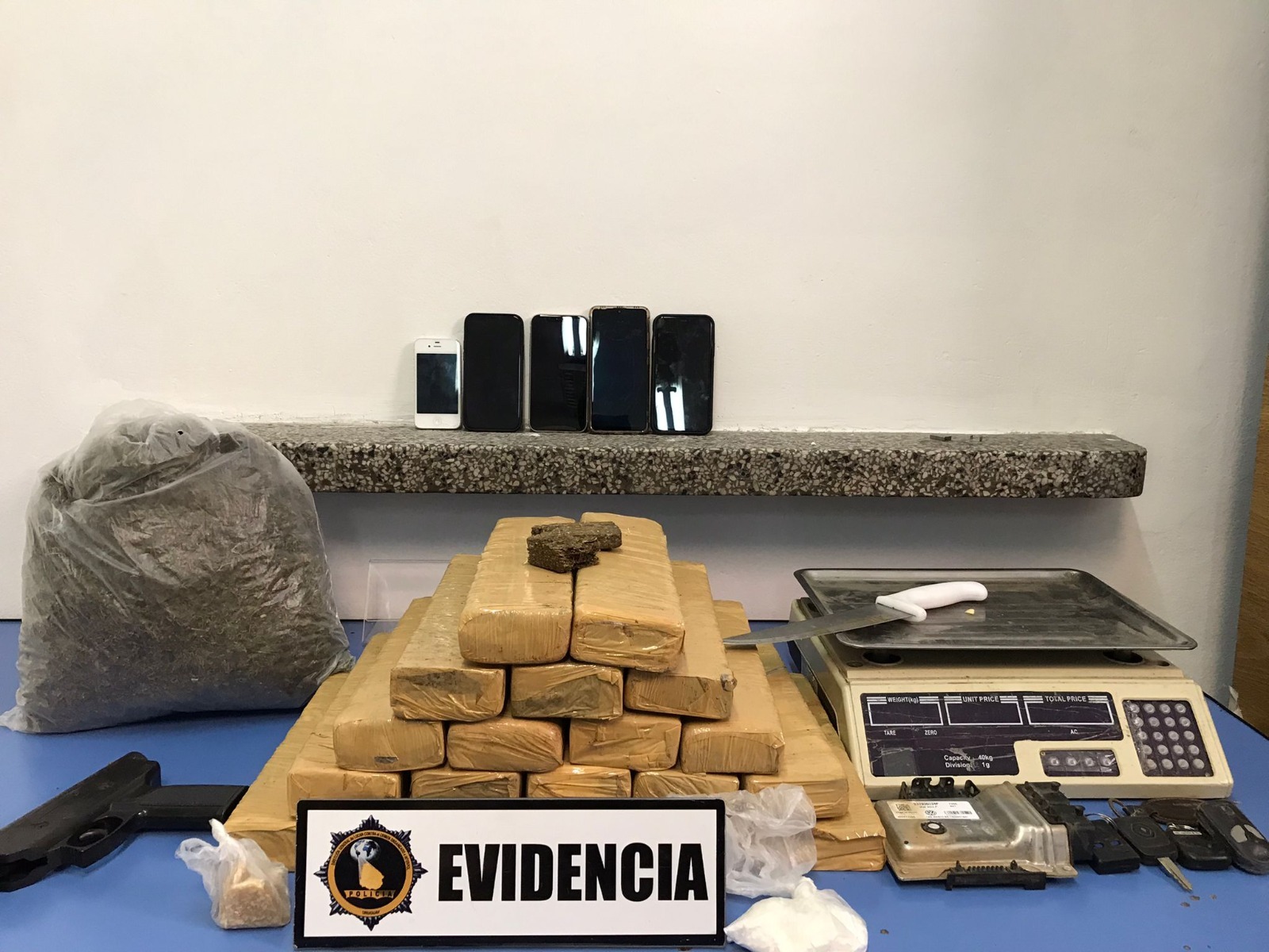 Droga incautada en "Operación Rigel". Foto: Ministerio del Interior