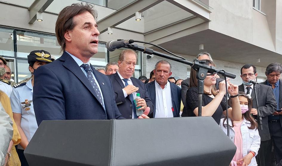Lacalle Pou en Tacuarembó, en la inauguración de las instalaciones de una residencia para estudiantes de la Universidad de la República. Foto: Presidencia