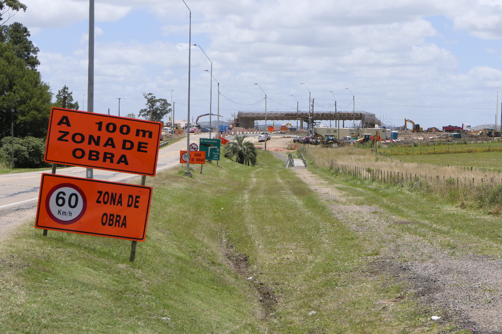 Corte por obras en Ruta Interbalnearia y Camino de los Arrayanes. Foto: Ricardo Figueredo