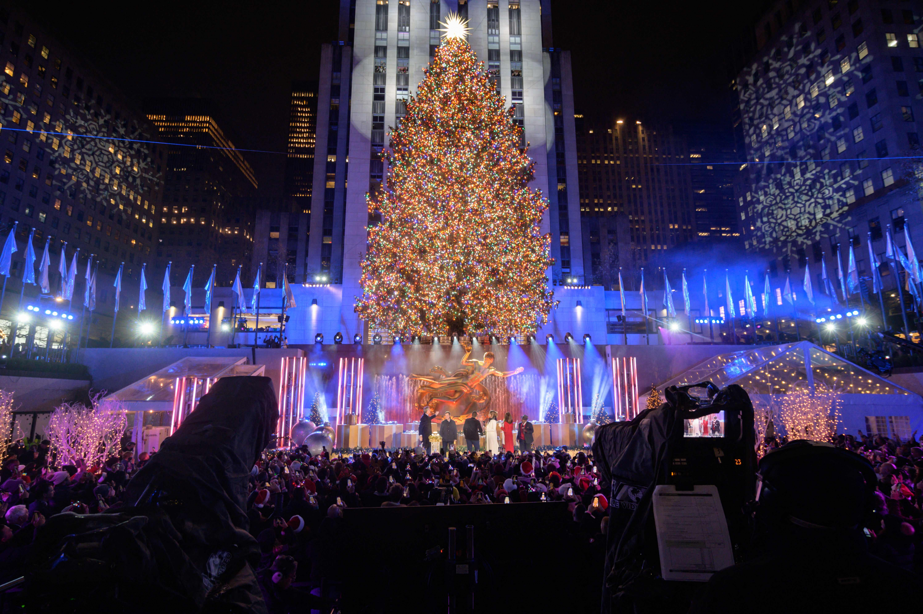 Árbol de Navidad en el Rockefeller Center. Foto: AFP.