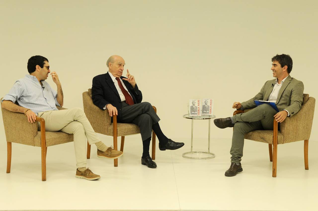 Pablo Cohen, Julio María Sanguinetti y Martín Aguirre. Foto: Darwin Borrelli