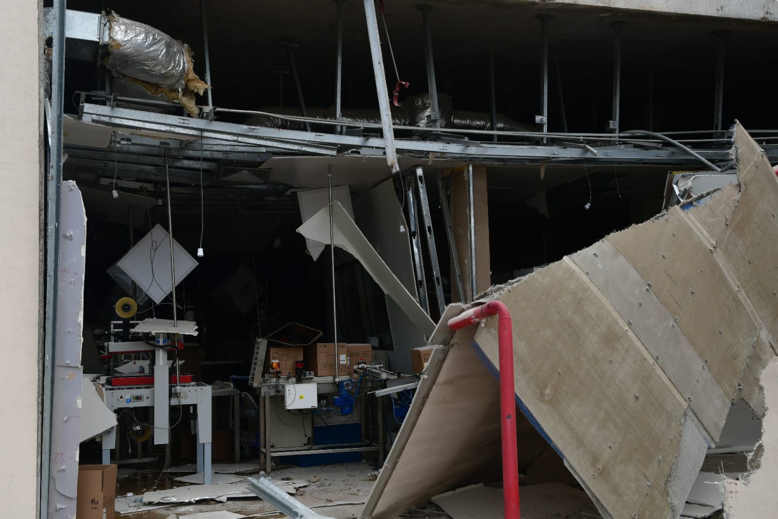El después de la explosión en la planta de medicamentos. Foto: Francisco Flores