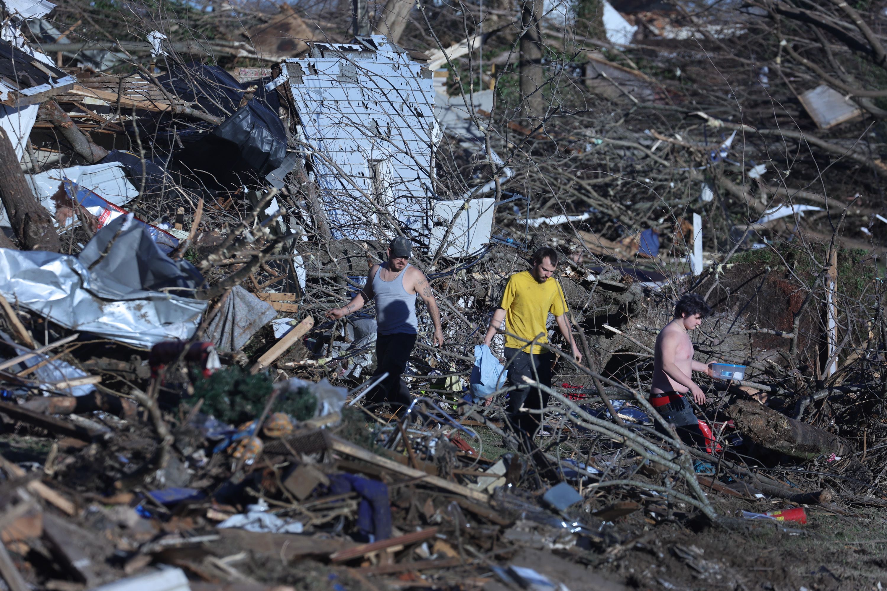 Así quedaron las ciudades tras los tornados de Estados Unidos. Foto: AFP