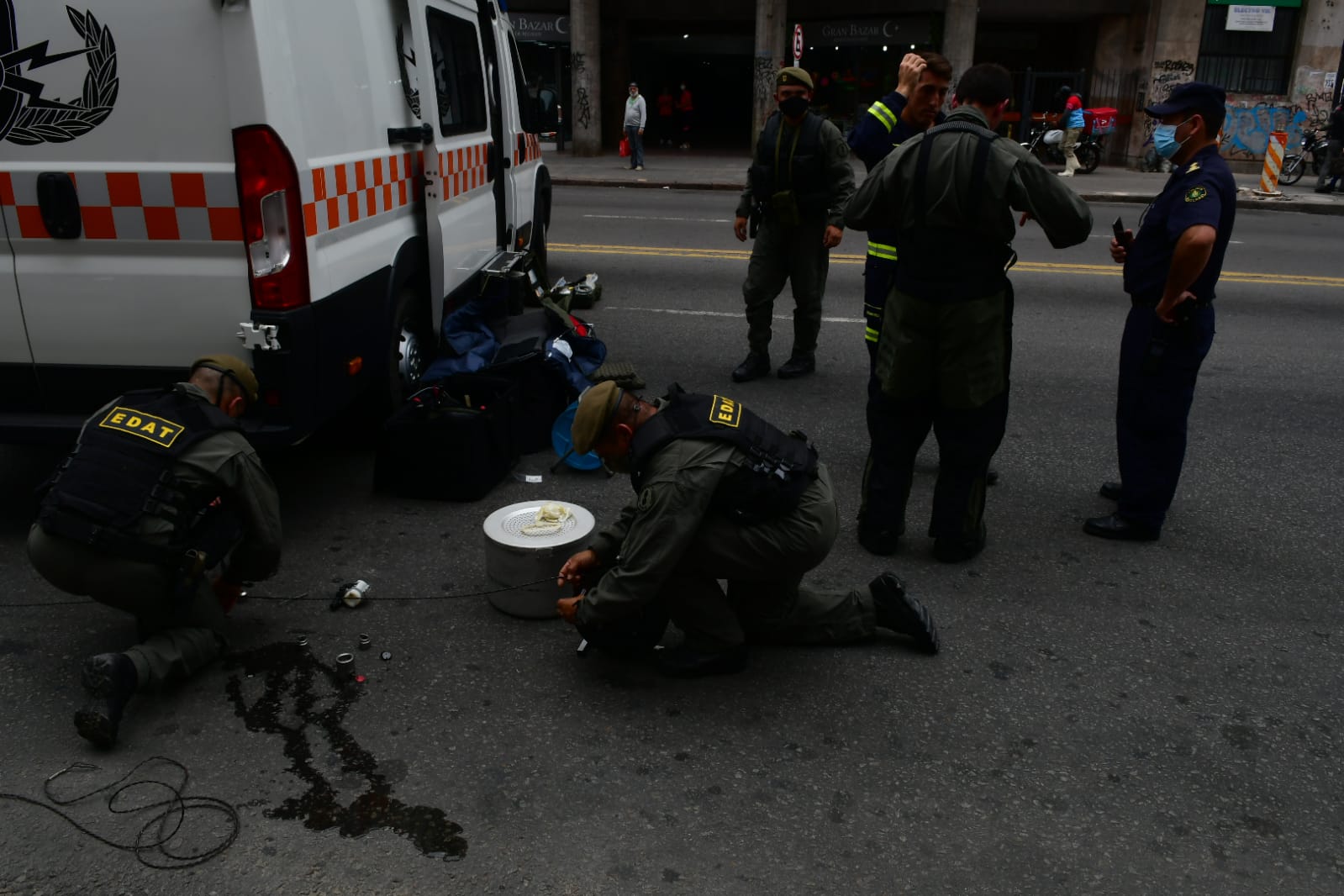 Operativo de seguridad en 18 de Julio. Foto: Francisco Flores